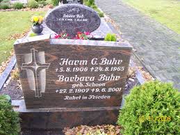Grab von Barbara Buhr (geb. Schoon) (27.02.1907-09.06.2001 ...