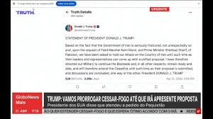 Trump prorroga cessar-fogo contra o Irã a pedido do Paquistão