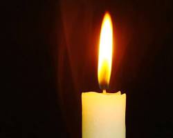 social media post with RIP and a candle emoji resmi