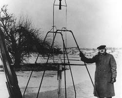 Robert H. Goddard's high altitude rocket launch