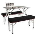 Tristar Table de pique-nique pliante valise en aluminium places