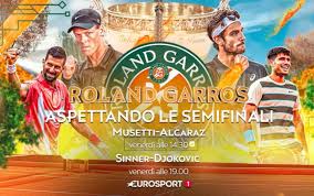 Roland Garros 2025: Sinner vs. Djokovic & Musetti vs. Alcaraz Semifinals