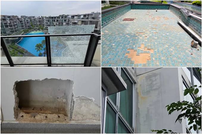 Canberra Residences owners sue contractor MCC Engineering over unresolved defects; water seepage and shattered glass persist a decade after completion
