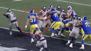 Rams get a TD taken away by a controversial illegal man downfield call