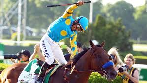 Image result for American Pharoah Owner, Jockey, Trainer on Triple Crown Win