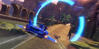 Flying a plane in Sonic & All-star Racing Transformed