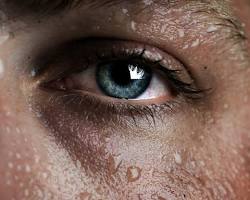 Image of person sweating profusely in Texas summer