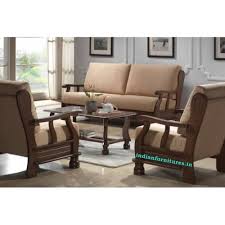Image result for WOODEN SOFA SET