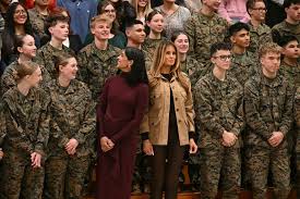 Melania Trump & Usha Vance Visit Military Families for Thanksgiving