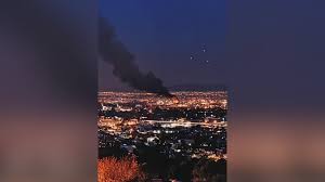 LAX Panorama Features Burning Building