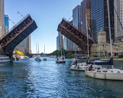 Image of Chicago bridge lifting