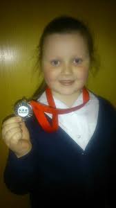 Here we have Emma Stewart from P5b and Ellie McAllister from P4b with their medals from the Bushido Karate Association Championships 2014. - Ellie-McAllister-Karate