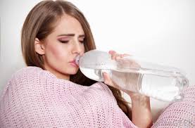 Image result for image of someone drinking water
