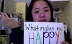 ... ran its first-ever happiness video competition, inviting submissions from the 400-plus students enrolled in “Human Happiness,” a UC Berkeley psychology ... - HappinessVideo-MakesMeHappy-Small