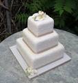 Stacked wedding cakes