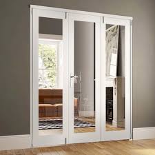 White Pattern 10 Fold Flat Internal Door Set 2100mm ...