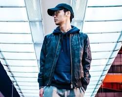 man wearing a streetwear outfit