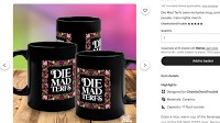 'Who relaxes with a cup of tea and a death threat?': Fury over Etsy 'Die Mad Terfs' Mug