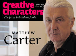 MyFonts: Creative Characters interview with Matthew Carter, October 2013 - cc-201310-cover1