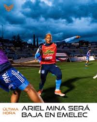 Ariel Mina será baja ante Manta