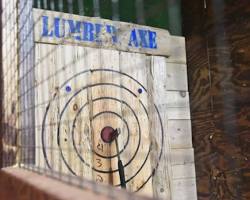 Image of Lumber Axe Des Moines axe throwing lane