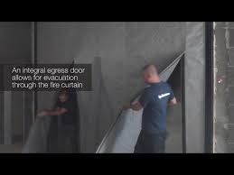FireMaster® Egress Fire Curtain - YouTube