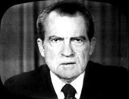 Richard Nixon = “worse.” Jimmy Carter = “better.” George W. Bush = “worse.” President Nixon on television at moment of his resignation 8-8-74 - resigning-nixon