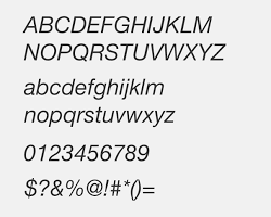 Helvetica fontu resmi