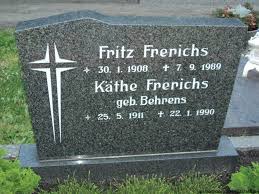 Grab von Fritz Frerichs (30.01.1908-07.09.1989), Friedhof Veenhusen-
