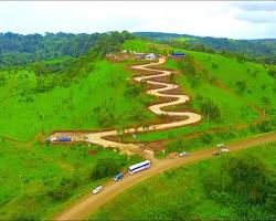 Winding mountain road in Mondulkiri