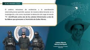 Detienen a 'El Licenciado', uno de los autores intelectuales del asesinato de Carlos Manzo