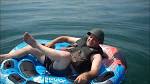 Fat guy water slide -