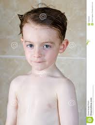 Small boy standing in the bath - small-boy-standing-bath-10584220