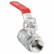 1/2 in, Chrome-Plated Brass, Manual Two-Way Ball Valve ...
