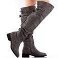 Flat knee high boots