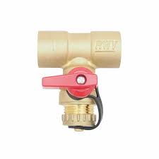 8040S DZR LF Brass TEE Drain Valve - RED-WHITE VALVE CORP.