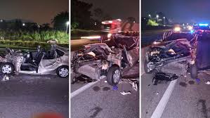 Três pessoas morrem após carro invadir pista contrária na Dutra e bater de frente com outro carro, em São José dos Campos