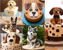 decorated dog cakeの画像