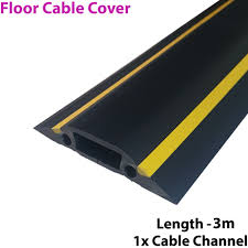 3m x 83mm Heavy Duty Rubber Floor Cable Safety Cover ...