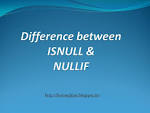 Difference between isnull and nullif