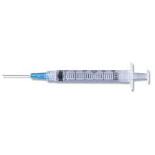 BD 3 mL Luer-Lok Syringe, 21G x 1" Needle - 100/Box