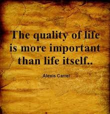 The quality of life is more important than life itself.&quot; Alexis ... via Relatably.com