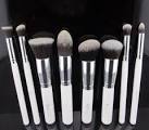 24 Piece Jet Black Make Up Brush Set with Free Case My Make