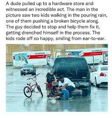 Spectacular | God bless that man ❤️ Media: Mark Cosgrove/Facebook #love #kindness #bike #explore #photography | Instagram