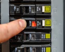 Image of Tripped circuit breaker