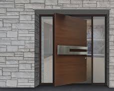 modern aluminum front door with a sleek, minimalist design