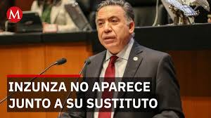Enrique Inzunza no aparece en tablero del Senado hoy