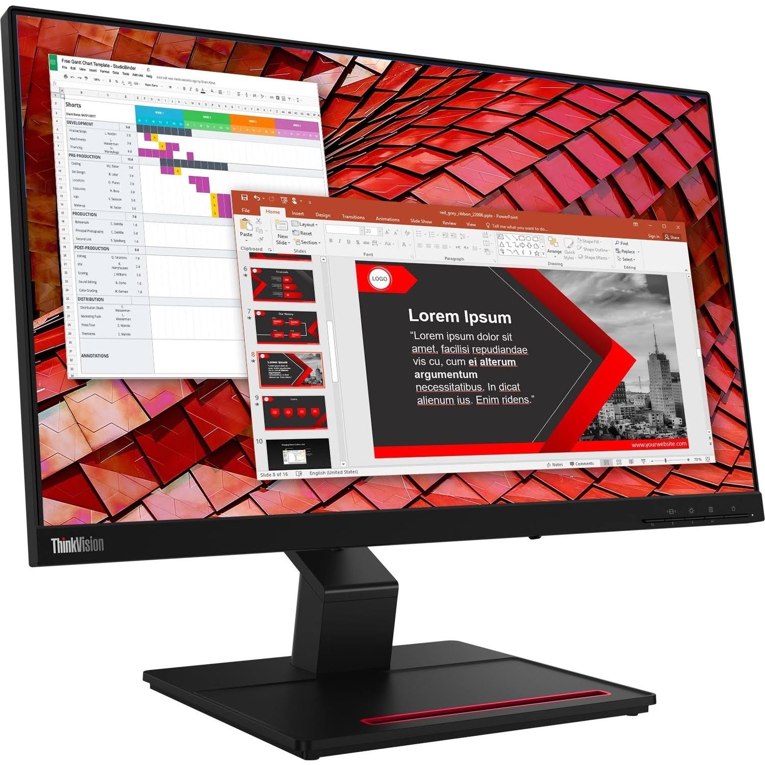 Lenovo ThinkVision T24t-20 23.8" LCD Touchscreen Monitor