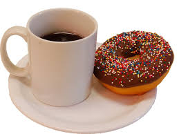 Image result for coffee and doughnut