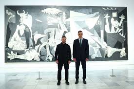 Zelensky Visits Spain to Secure Aid and Draw Parallels to Guernica